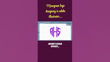 How to Create an AHS Monogram Logo in 17 Seconds? | Adobe Illustrator Logo Tutorial