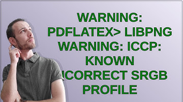 Tex: warning: pdflatex libpng warning: iCCP: known incorrect sRGB profile