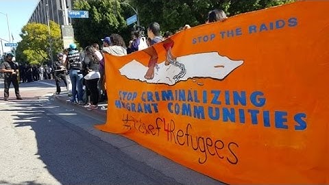 Protests Over Deportation Raids Shut Down Intersection In Downtown LA - Newsy