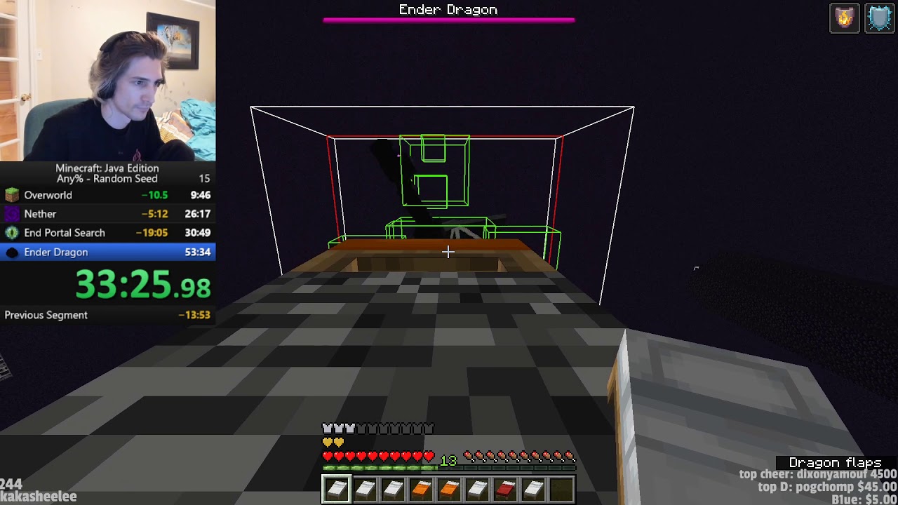 Can xQC defeat the Ender Dragon using only BEDS? YouTube