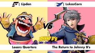 F5 | Lipden (Wario) vs TR | LukasCorn (Robin) - Losers Quarters - The Return to Johnny B's