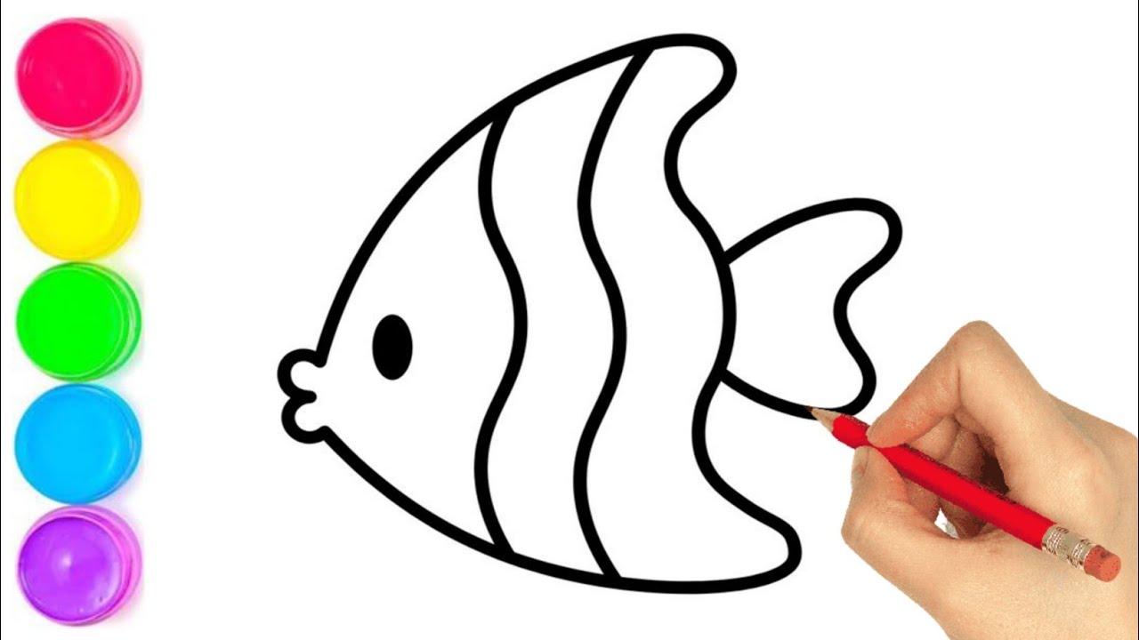 How To Draw Fish 🐠 Drawing Very Easy Step By Step - YouTube