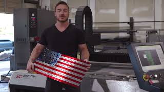 Nashville Metal Art - Hand Crafted Steel American Flags