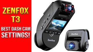 Zenfox T3 Triple Dash Cam Full Menu &amp; Best Settings (2K, HD, GPS, Park Mode, Night Vision, WIFI App)