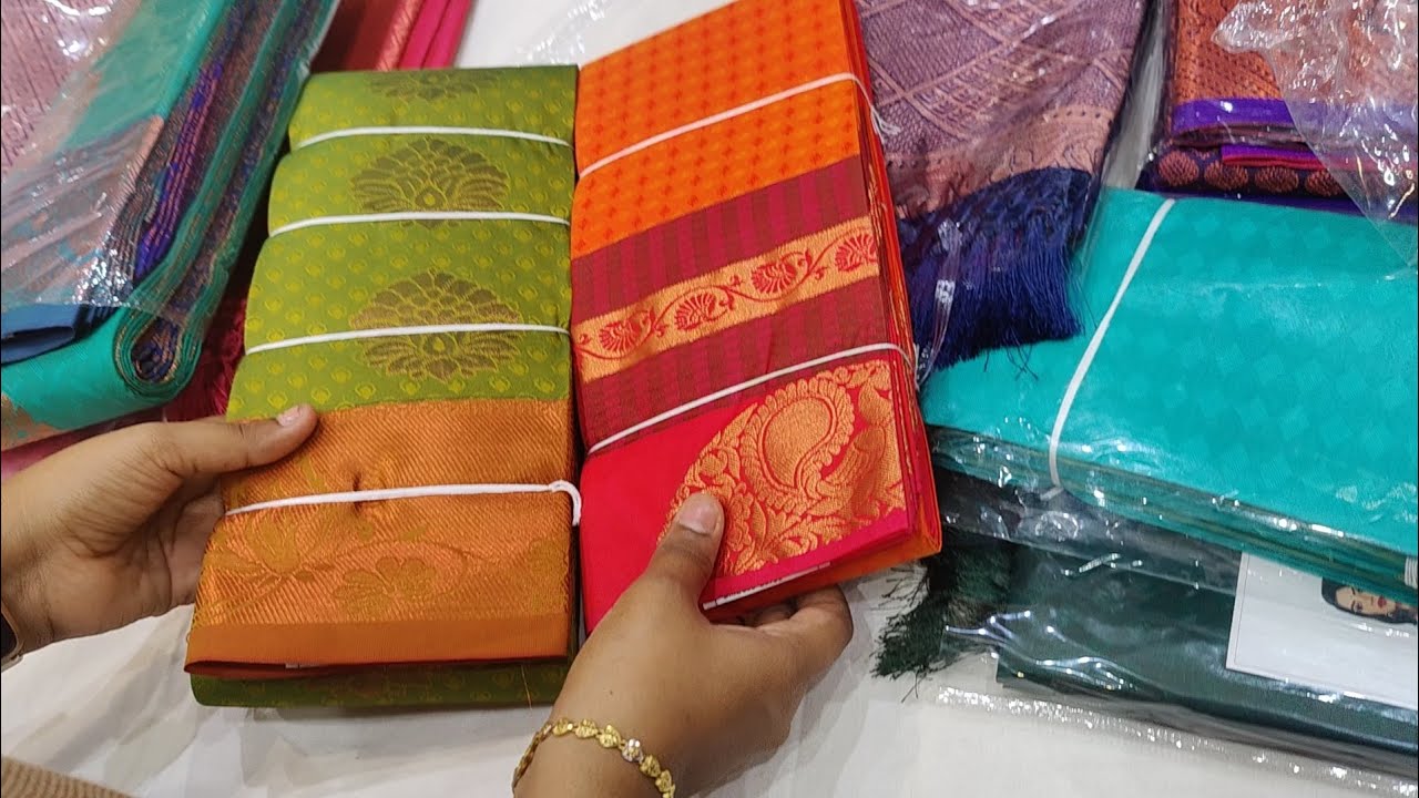 Sri Kumaran Stores Low Price Semi Silk &Soft Silk Sarees/Borderless