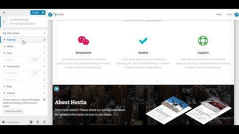 5 - How to enable and disable sections in homepage
