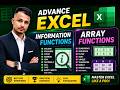 🚀 Excel Information Functions & Array Functions | Complete Practical Class | Excel Interview & Job