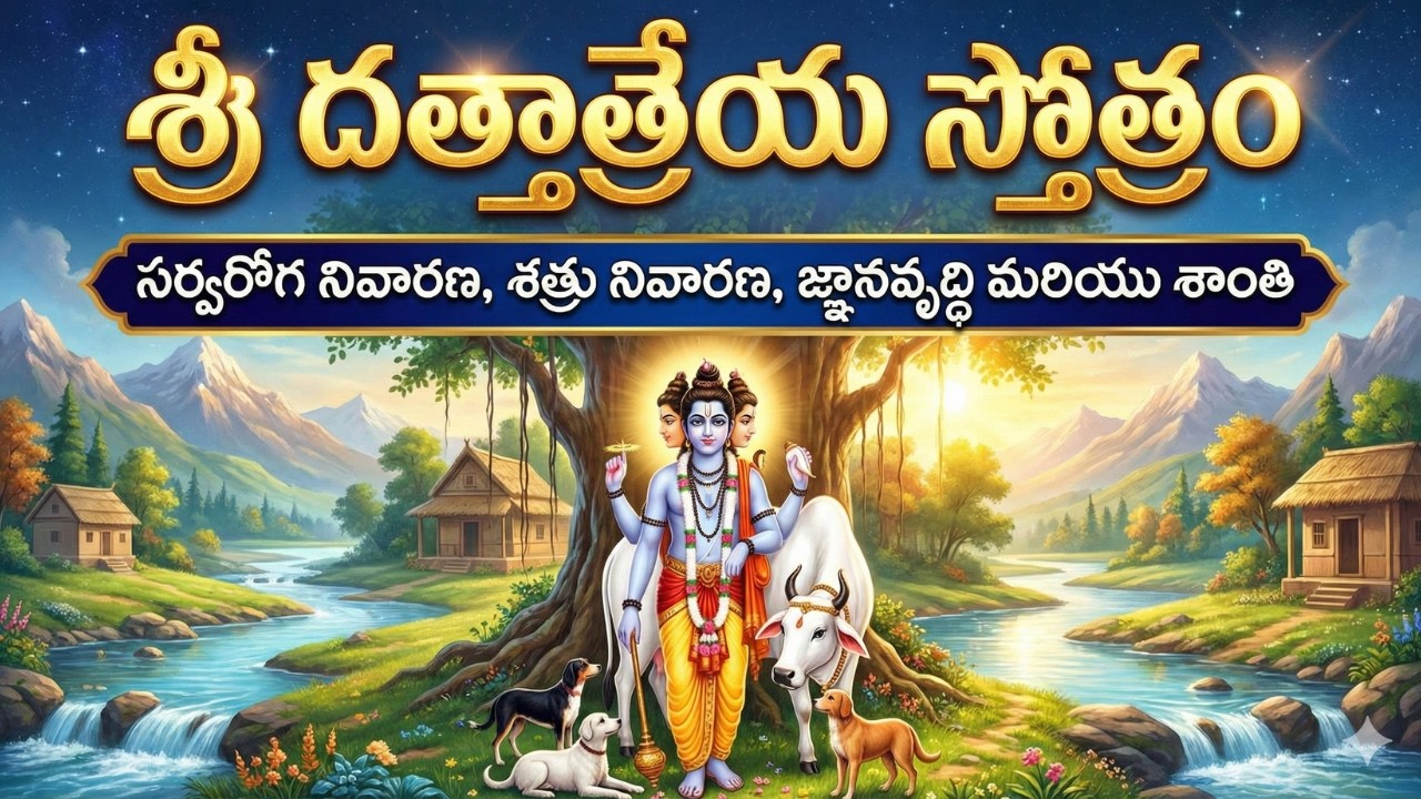 శ్రీ దత్తాత్రేయ స్తోత్రం | Sri Dattatreya Stotram | Powerful Guru Datta Mantra Peace Health  Success