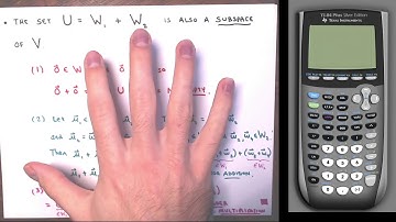Sums and Direct Sums of Subspaces