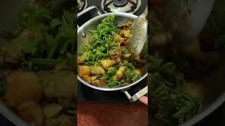 Pork with Dhekia Xaak / #shorts #cooking #recipe #porkrecipe #assam