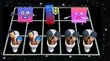 Merge Number Cube: Fam Run 🌟🌟 VS 🌟🌟 Skibidi War: Cube Merge _ Merge Battle PART 2