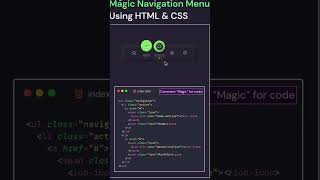 magic navbar menu using html css #coding #css3 #css #php #java #javascript #html #html5 #python #vs