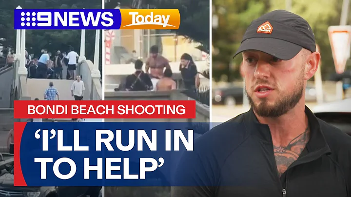 Civilian steps in with police during Bondi Beach shooting | 9 News Australia