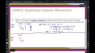U9WS1: Qualitative Impulse-Momentum Problem 2 Solution