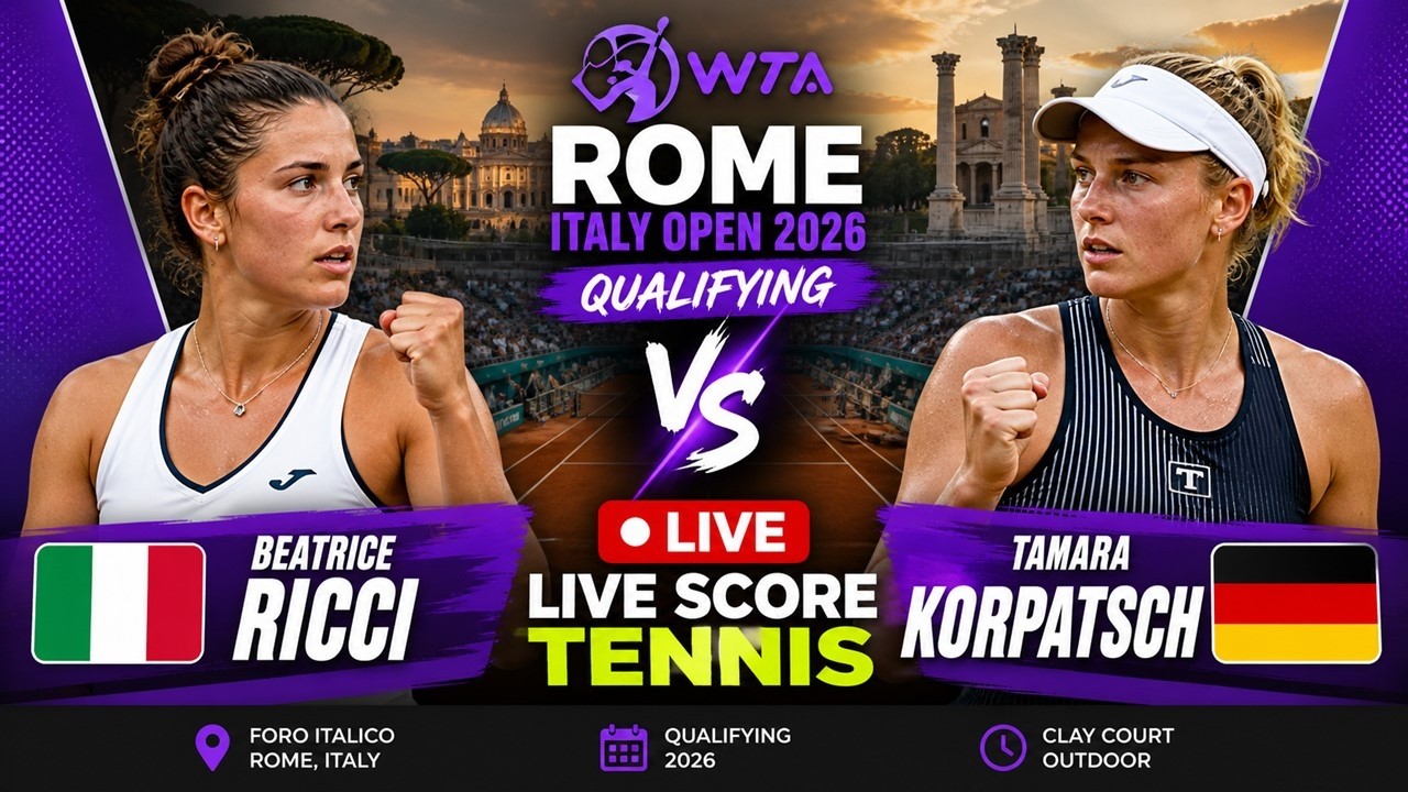 Beatrice Ricci vs Tamara Korpatsch 🎾LIVE SCORE TENNIS WTA ROME ITALY ...