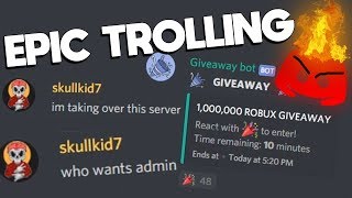 TAKING OVER MY DISCORD SERVER! ('Hacking' my server AGAIN!) (Funny Trolling)