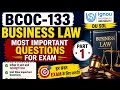 BCOC-133 BUSINESS LAW MOST IMPORTANT QUESTIONS FOR EXAM IGNOU DU SOL PART 1