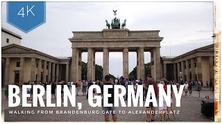 Berlin Walk from Brandenburg Gate to Alexanderplatz - Summer 2023  in 4K | 50FPS - GERMANY 🇩🇪