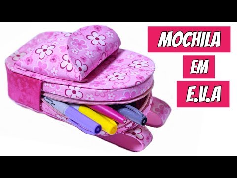 Estojo mochila feita em EVA