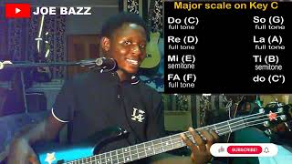 BECOMING A PRO BASSIST!!! (Beginners Lesson 10) - Know your Major Scale🔥💯 #videos