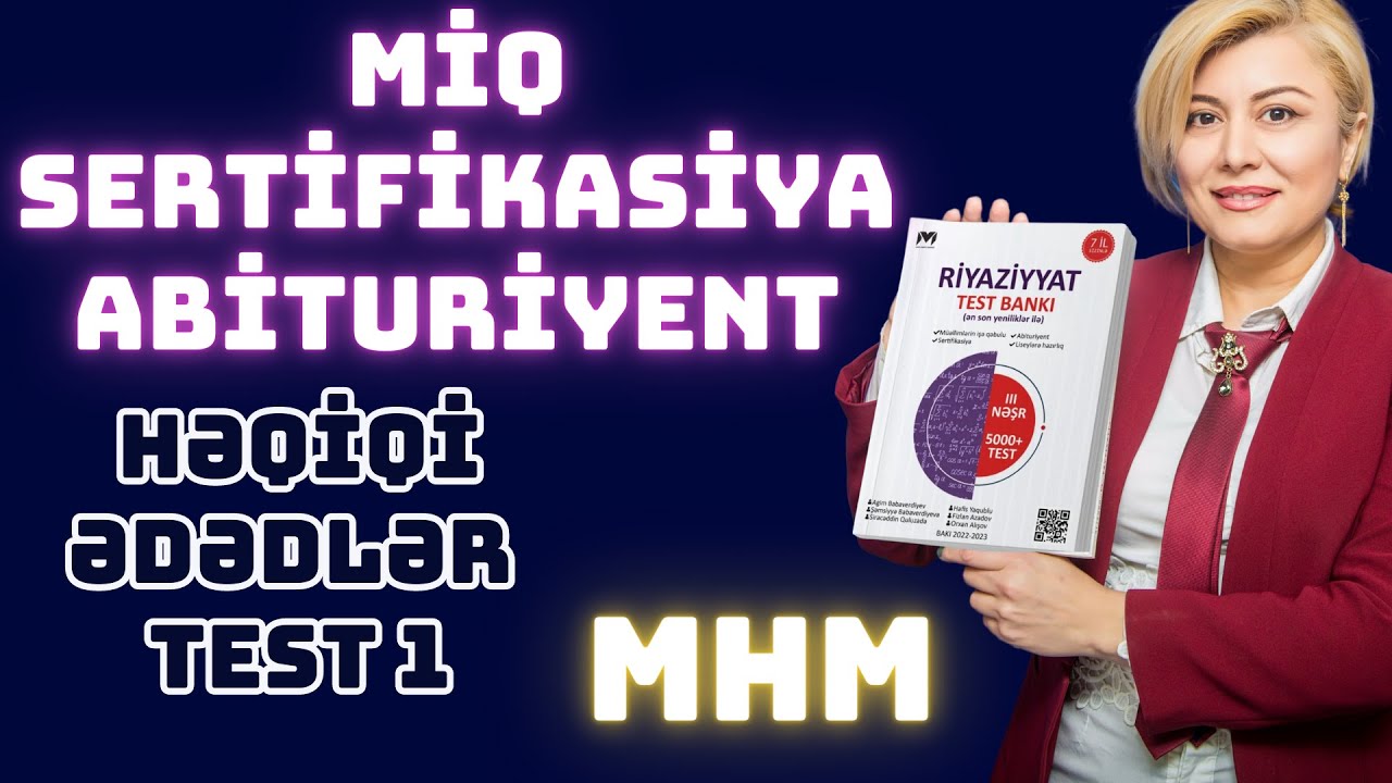 MHM Həqiqi ədədlər  Test 1(1-20)