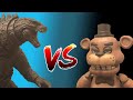 Godzilla vs Five nights at Freddy's (short stopmotion battle)