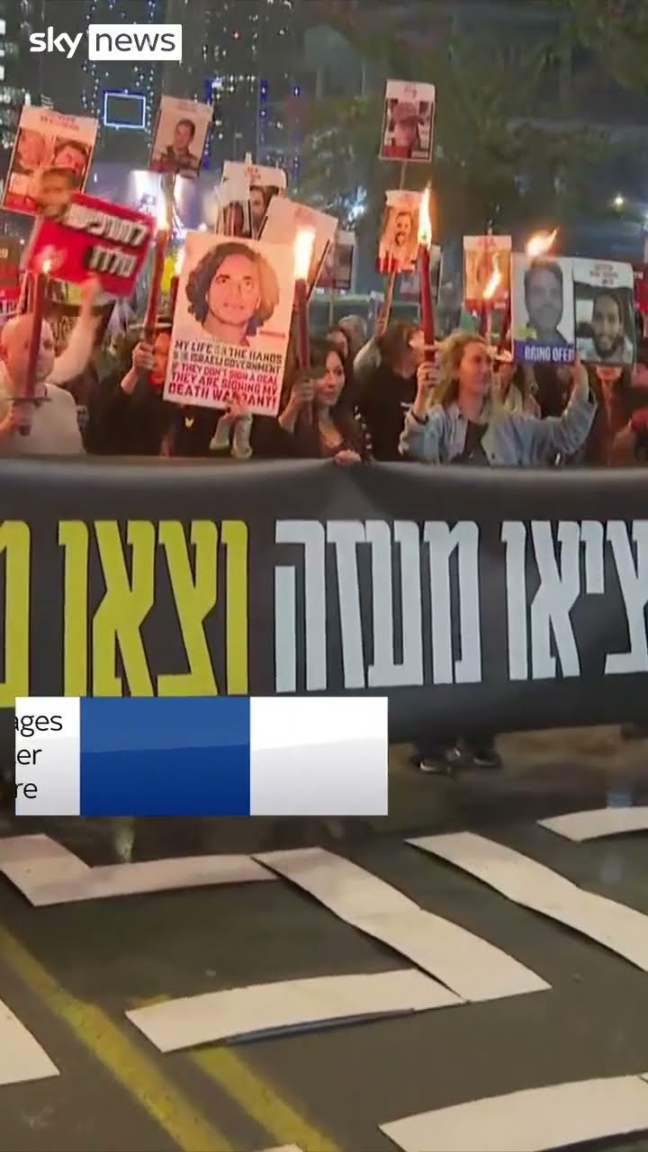 Families of hostages light candles in Tel Aviv