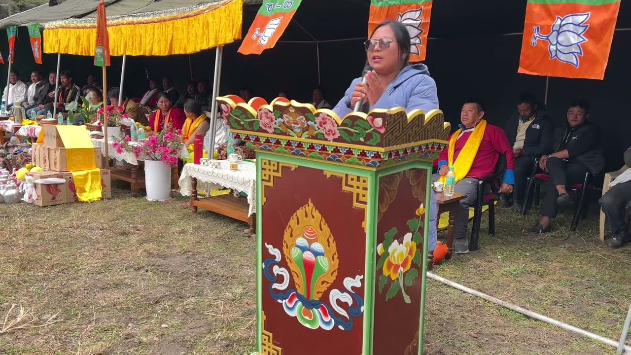 Speech by Mahila Morcha, President Smti Tashi Droma.