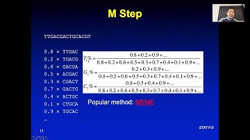 2019 STAT115 Lect10.2 Motif Finding Using Expectation Maximization