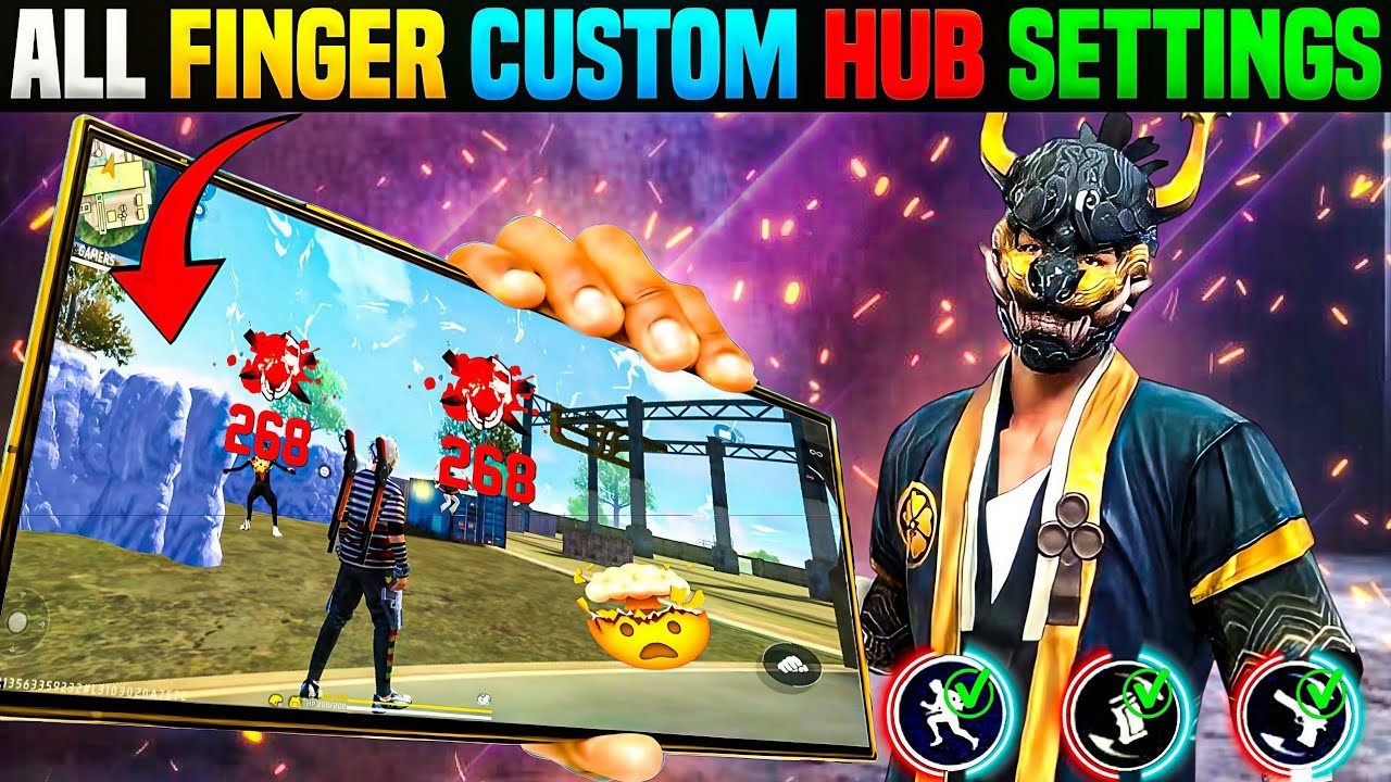 World's Fastest [ 2 Finger] Custom HUD - Free Fire 🔥| Top 3 Pro Custom ...