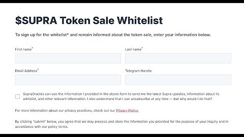 🚀 $5 to the Moon! Join the SUPRA Token Sale Whitelist NOW !!!