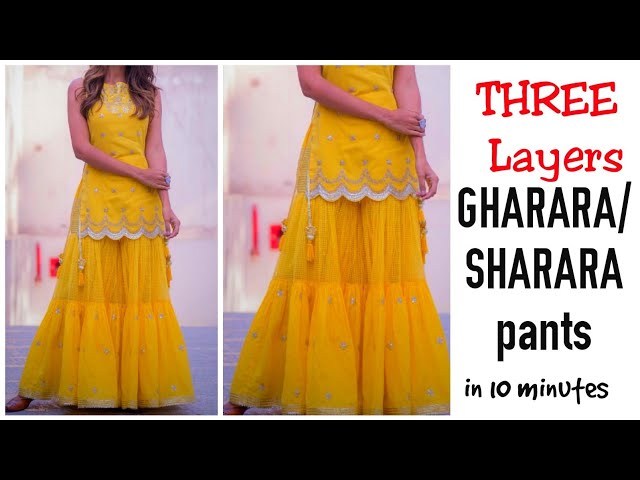 sharara suit cutting and stitching step by step with useful tips | garara  design 2021 - YouTube