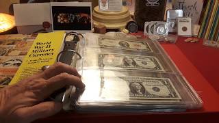 RARE & VALUABLE US CURRENCY,  SILVER CERT'S, $2 Bills, U.S. Military Script & more!