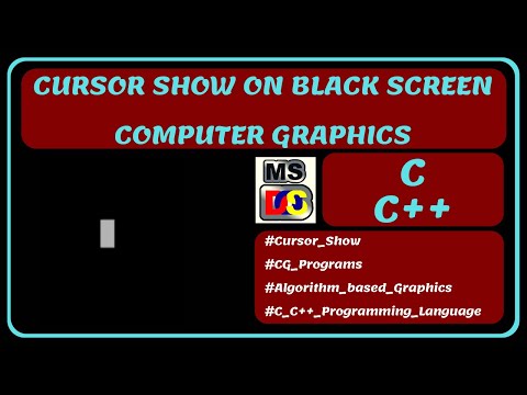 Computer Graphics code in C/C++ | Cursor Show on Black Screen in Turbo