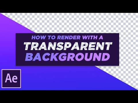 How to render with a Transparent Background - Easy After Effects Tutorial