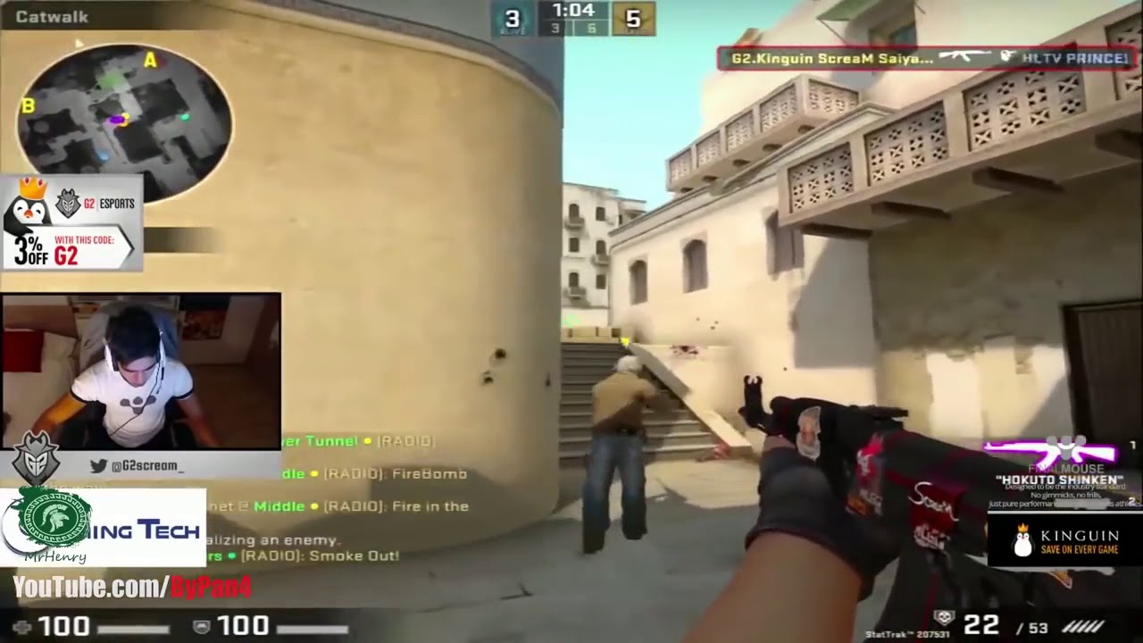 Нереальная Игра от ScreaM CS GO Лучшие Моменты 1 - YouTube