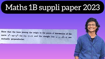 show that the curve x²-xy+y²+3x+3y-2=0 and the straight line x-y-√2 =0 are mutually perpendicular