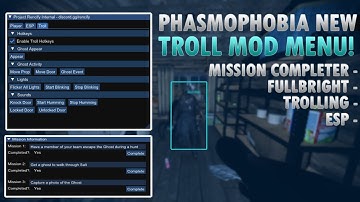 [Phasmophobia] HOW TO SETUP PROJECT RENCIFY MOD MENU! | ESP, Troll Options, Mission & Ghost Info!