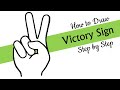 How to draw peace sign hand  peace hand drawing easy  peace symbol