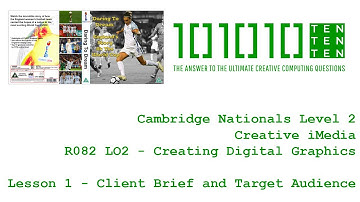 Creative iMedia R082 Creating Digital Graphics - Lesson 1: Client Brief and Target Audience