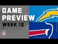 Los Angeles Chargers vs. Buffalo Bills | Week 12 NFL Game Preview