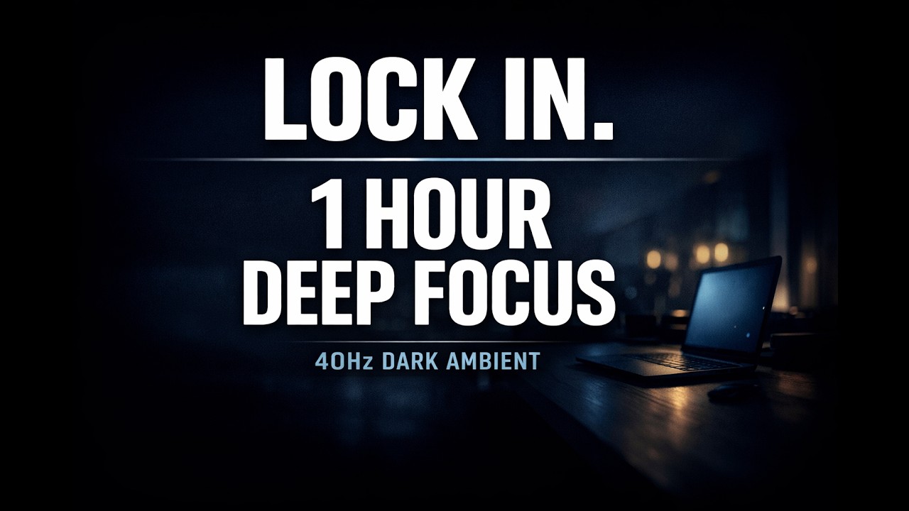 LOCK IN. | 1 Hour Deep Focus Music for Work (40Hz Dark Ambient Productivity)