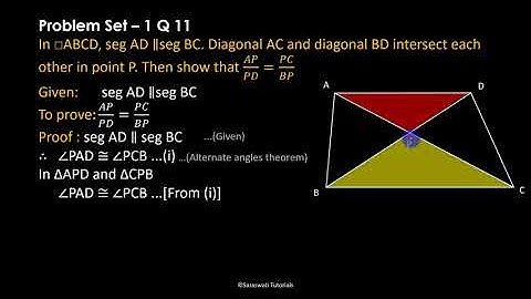 Problem Set 1 Math II | Similarity Class 10th Maharashtra Board | Question no 11
