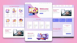 Build Illustration Style Website With Responsive Design using HTML CSS & JS | Step By Step Tutorial