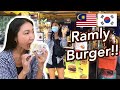 Gadis Korea Cuba Ramly Burger | Malaysia Street Food Burger | 말레이시아 램리 버거 먹방!!