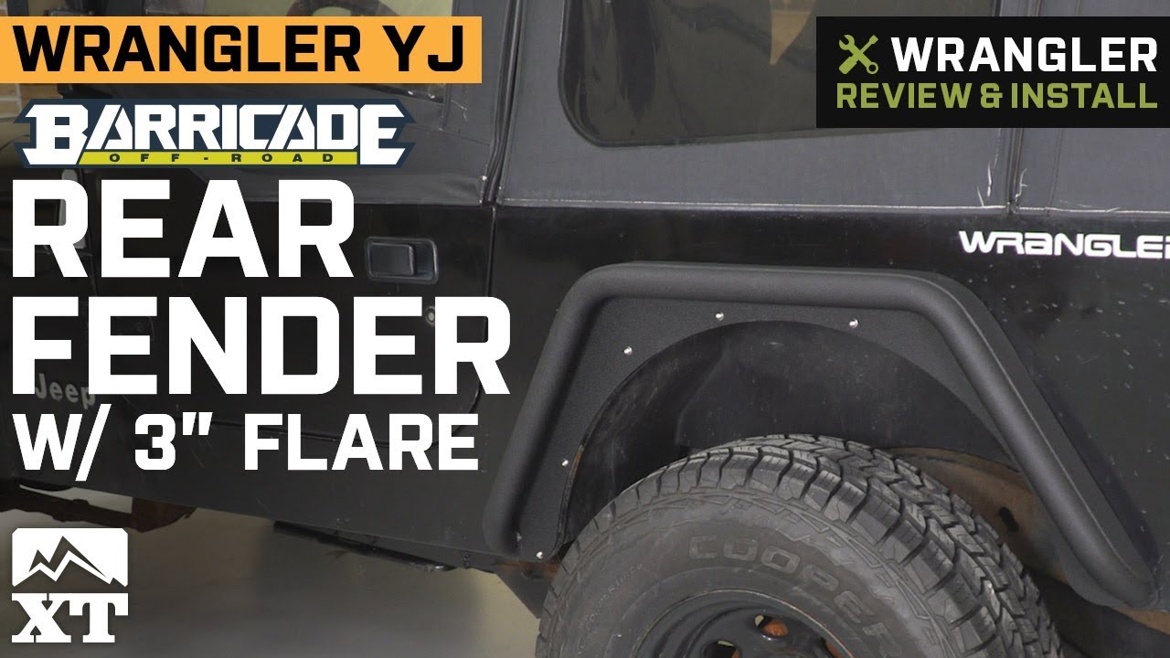 Jeep Wrangler YJ Barricade Rear Fender With 3