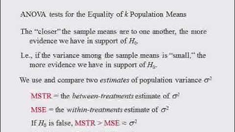 Adv Business Statistics lecture 5 (1 of 3) -- ANOVA