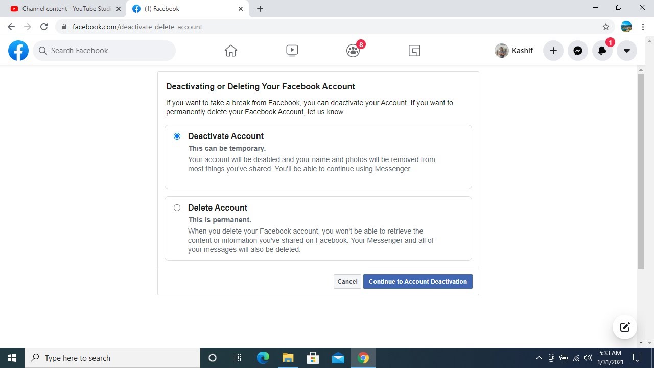 How to Deactivate Facebook Account on PC (24)