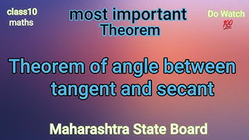 #Theorem of angle between tangent & secant #class10 #maths2(geometry)