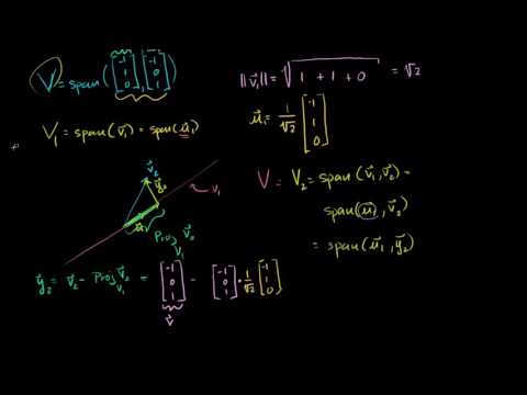 Gram-Schmidt process example